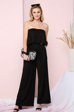 Load image into Gallery viewer, FLARE TUBE TOP WITH TWO FER LOOK JUMPSUIT
