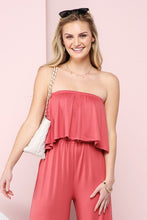 Load image into Gallery viewer, FLARE TUBE TOP WITH TWO FER LOOK JUMPSUIT
