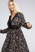 Load image into Gallery viewer, Lace Floral Print Dress
