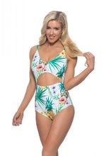 Load image into Gallery viewer, Pineapple cutout one piece swimsuit
