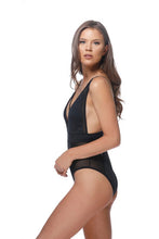 Load image into Gallery viewer, SOLID MESH BLACK SEXY ONE PIECE
