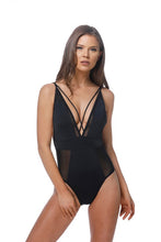 Load image into Gallery viewer, SOLID MESH BLACK SEXY ONE PIECE
