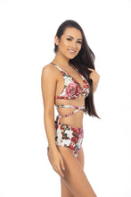 Load image into Gallery viewer, BRALETTE BIKINI SET, FLORAL PRINT,WRAP AROUND
