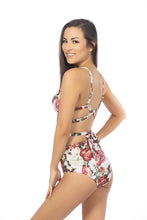 Load image into Gallery viewer, BRALETTE BIKINI SET, FLORAL PRINT,WRAP AROUND
